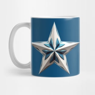 Blue and White Dallas Star Mug